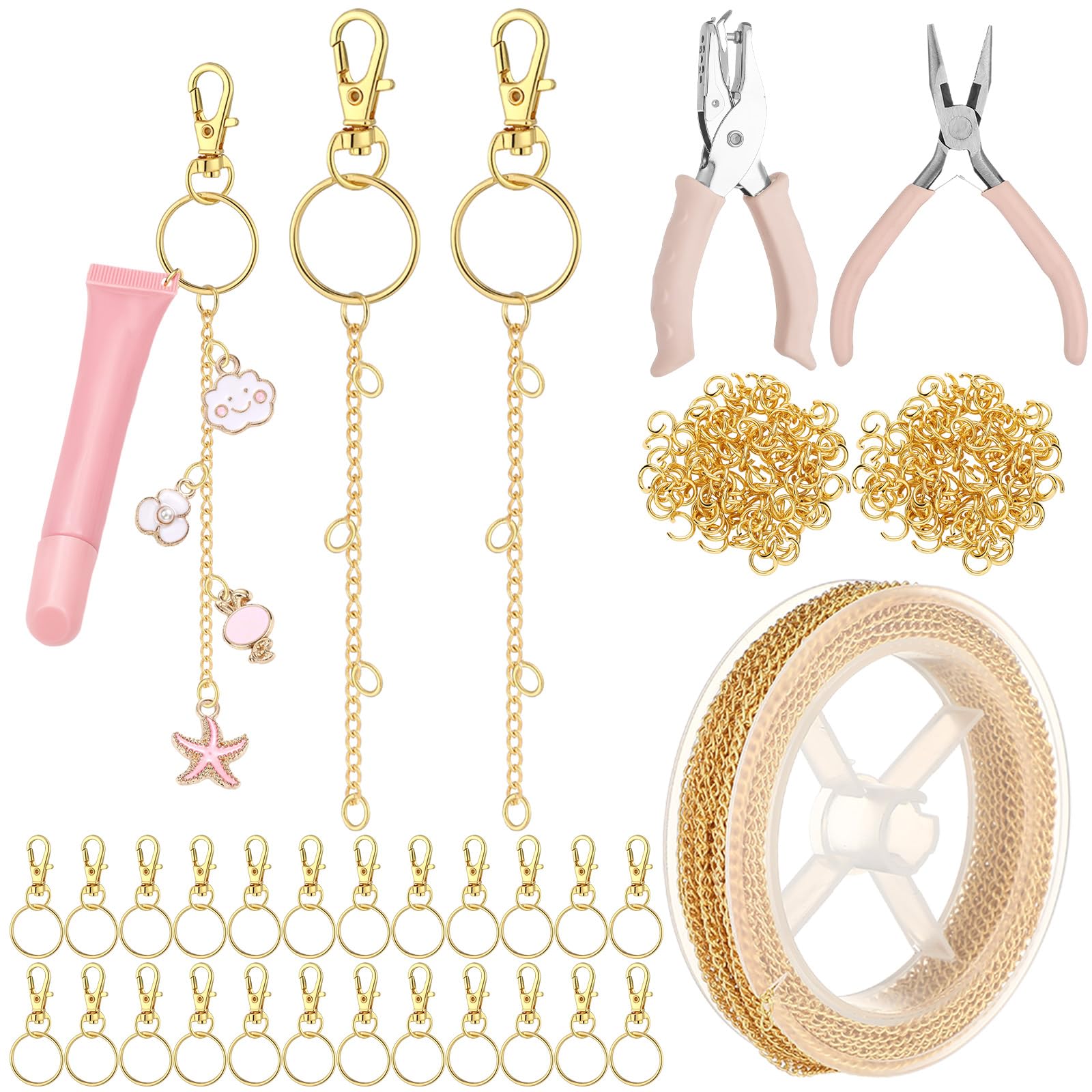 Amazon.com: VioraWhite 227 Pcs Lip Gloss Keychain Making Kit Bulk